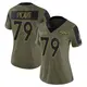 Limited Olive Women's Matt Peart Denver Broncos 2021 Salute To Service Jersey