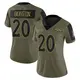 Limited Olive Women's Michael Burton Denver Broncos 2021 Salute To Service Jersey