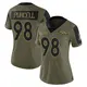 Limited Olive Women's Mike Purcell Denver Broncos 2021 Salute To Service Jersey