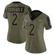 Limited Olive Women's Pat Surtain II Denver Broncos 2021 Salute To Service Jersey