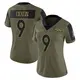 Limited Olive Women's Riley Dixon Denver Broncos 2021 Salute To Service Jersey