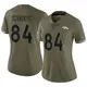 Limited Olive Women's Shannon Sharpe Denver Broncos 2022 Salute To Service Jersey