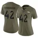 Limited Olive Women's Zach Cunningham Denver Broncos 2022 Salute To Service Jersey