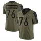 Limited Olive Youth Calvin Throckmorton Denver Broncos 2021 Salute To Service Jersey