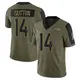 Limited Olive Youth Courtland Sutton Denver Broncos 2021 Salute To Service Jersey