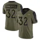 Limited Olive Youth Delarrin Turner-Yell Denver Broncos 2021 Salute To Service Jersey