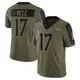 Limited Olive Youth Devaughn Vele Denver Broncos 2021 Salute To Service Jersey