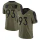 Limited Olive Youth D.J. Jones Denver Broncos 2021 Salute To Service Jersey