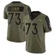 Limited Olive Youth Frank Crum Denver Broncos 2021 Salute To Service Jersey