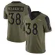 Limited Olive Youth Jaleel McLaughlin Denver Broncos 2021 Salute To Service Jersey