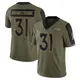 Limited Olive Youth Kris Abrams-Draine Denver Broncos 2021 Salute To Service Jersey