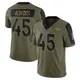 Limited Olive Youth Nate Adkins Denver Broncos 2021 Salute To Service Jersey