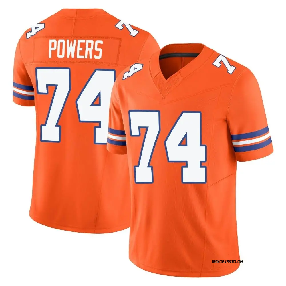 Limited Orange Men's Ben Powers Denver Broncos Alternate Vapor F.U.S.E. Mile High Collection 1977 Throwback Jersey