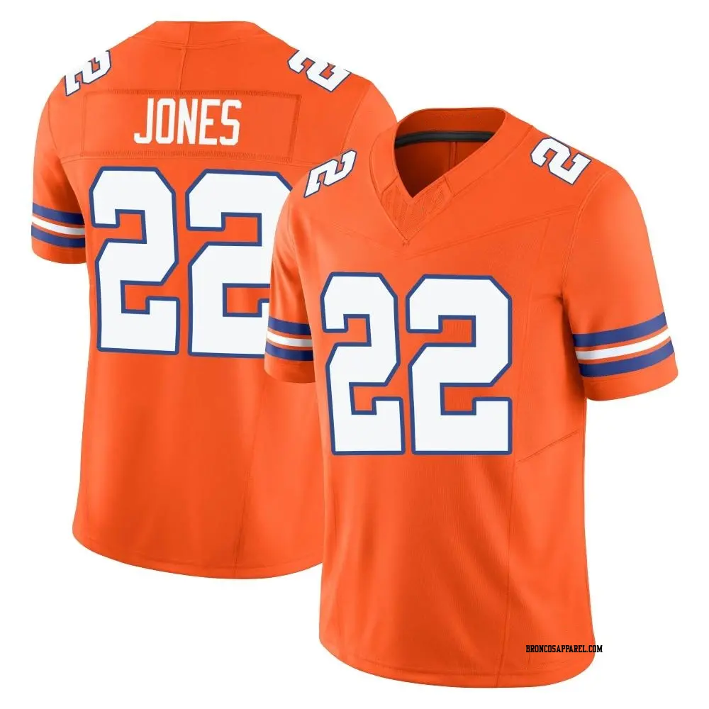 Limited Orange Men's Brandon Jones Denver Broncos Alternate Vapor F.U.S.E. Mile High Collection 1977 Throwback Jersey