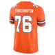 Limited Orange Men's Calvin Throckmorton Denver Broncos Alternate Vapor F.U.S.E. Mile High Collection 1977 Throwback Jersey