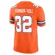 Limited Orange Men's Delarrin Turner-Yell Denver Broncos Alternate Vapor F.U.S.E. Mile High Collection 1977 Throwback Jersey