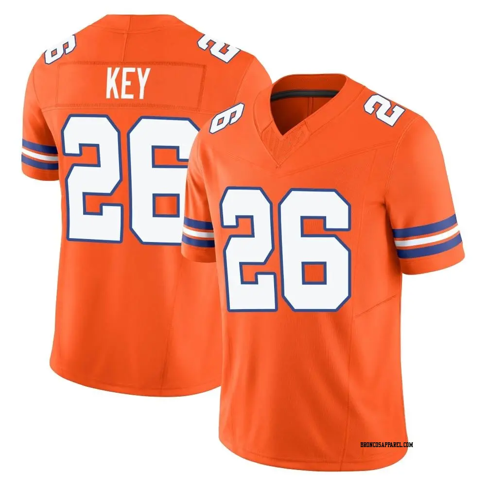 Limited Orange Men's Devon Key Denver Broncos Alternate Vapor F.U.S.E. Mile High Collection 1977 Throwback Jersey