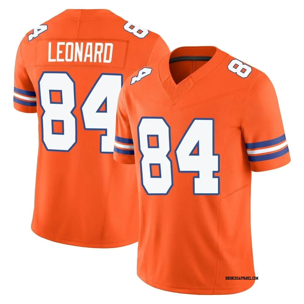 Limited Orange Men's Dylan Leonard Denver Broncos Alternate Vapor F.U.S.E. Mile High Collection 1977 Throwback Jersey