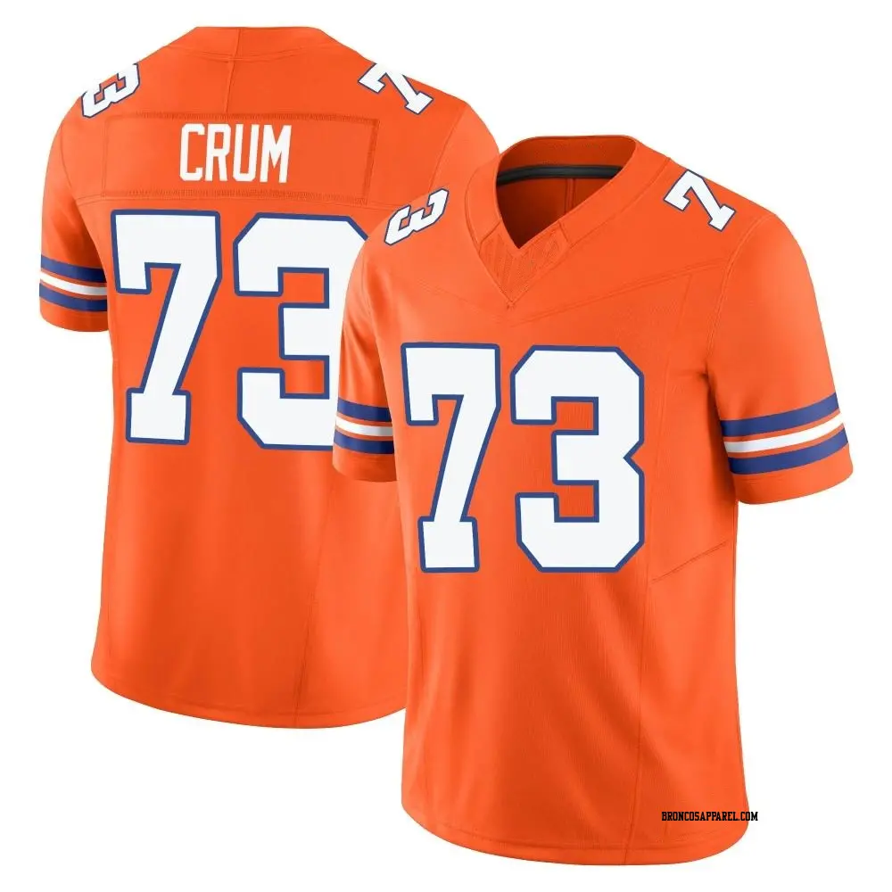 Limited Orange Men's Frank Crum Denver Broncos Alternate Vapor F.U.S.E. Mile High Collection 1977 Throwback Jersey