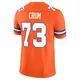 Limited Orange Men's Frank Crum Denver Broncos Alternate Vapor F.U.S.E. Mile High Collection 1977 Throwback Jersey