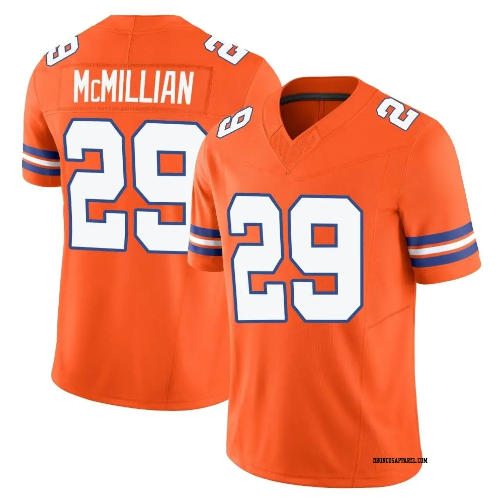 Limited Orange Men's Ja'Quan McMillian Denver Broncos Alternate Vapor F.U.S.E. Mile High Collection 1977 Throwback Jersey