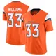 Limited Orange Men's Javonte Williams Denver Broncos Vapor F.U.S.E. 2nd Jersey