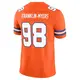 Limited Orange Men's John Franklin-Myers Denver Broncos Alternate Vapor F.U.S.E. Mile High Collection 1977 Throwback Jersey