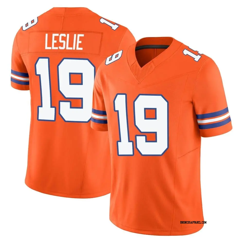 Limited Orange Men's Jordan Leslie Denver Broncos Alternate Vapor F.U.S.E. Mile High Collection 1977 Throwback Jersey