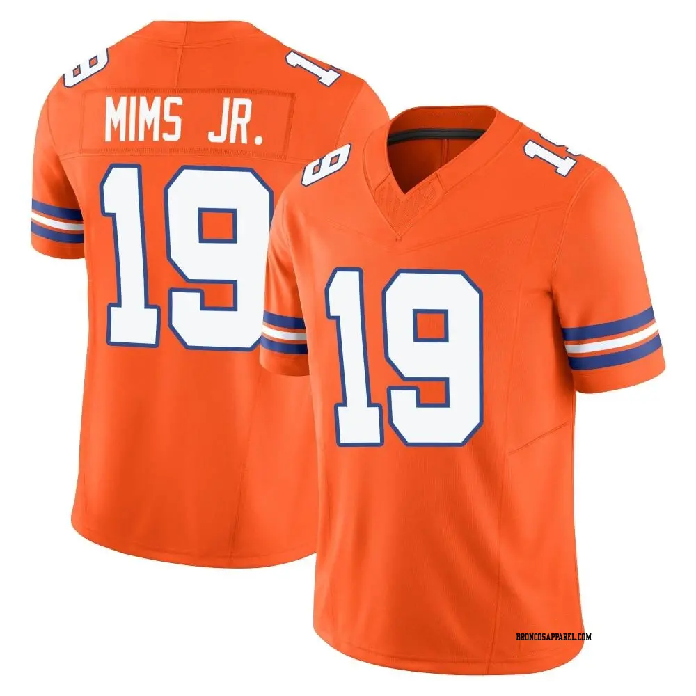 Limited Orange Men's Marvin Mims Jr. Denver Broncos Alternate Vapor F.U.S.E. Mile High Collection 1977 Throwback Jersey