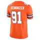 Limited Orange Men's Matt Henningsen Denver Broncos Alternate Vapor F.U.S.E. Mile High Collection 1977 Throwback Jersey