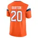 Limited Orange Men's Michael Burton Denver Broncos Vapor F.U.S.E. 2nd Jersey