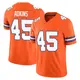 Limited Orange Men's Nate Adkins Denver Broncos Alternate Vapor F.U.S.E. Mile High Collection 1977 Throwback Jersey