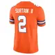 Limited Orange Men's Pat Surtain II Denver Broncos Alternate Vapor F.U.S.E. Mile High Collection 1977 Throwback Jersey