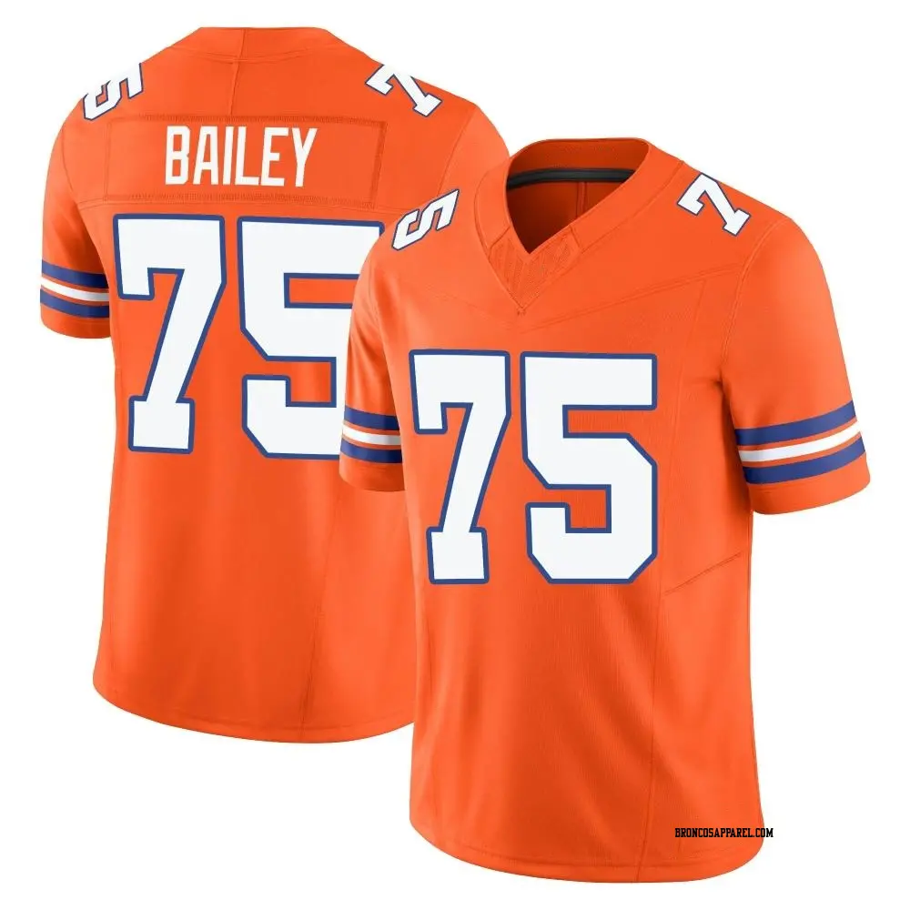 Limited Orange Men's Quinn Bailey Denver Broncos Alternate Vapor F.U.S.E. Mile High Collection 1977 Throwback Jersey