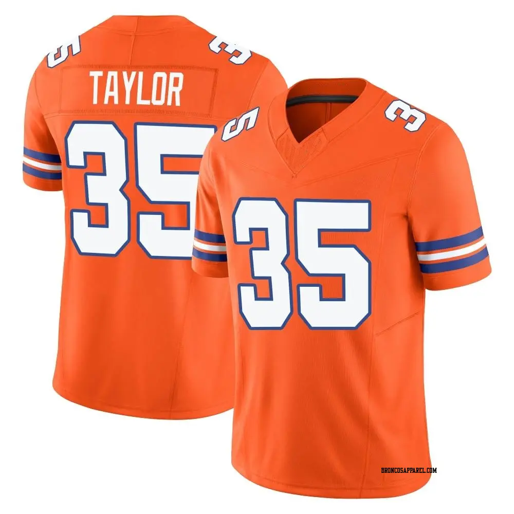 Limited Orange Men's Reese Taylor Denver Broncos Alternate Vapor F.U.S.E. Mile High Collection 1977 Throwback Jersey