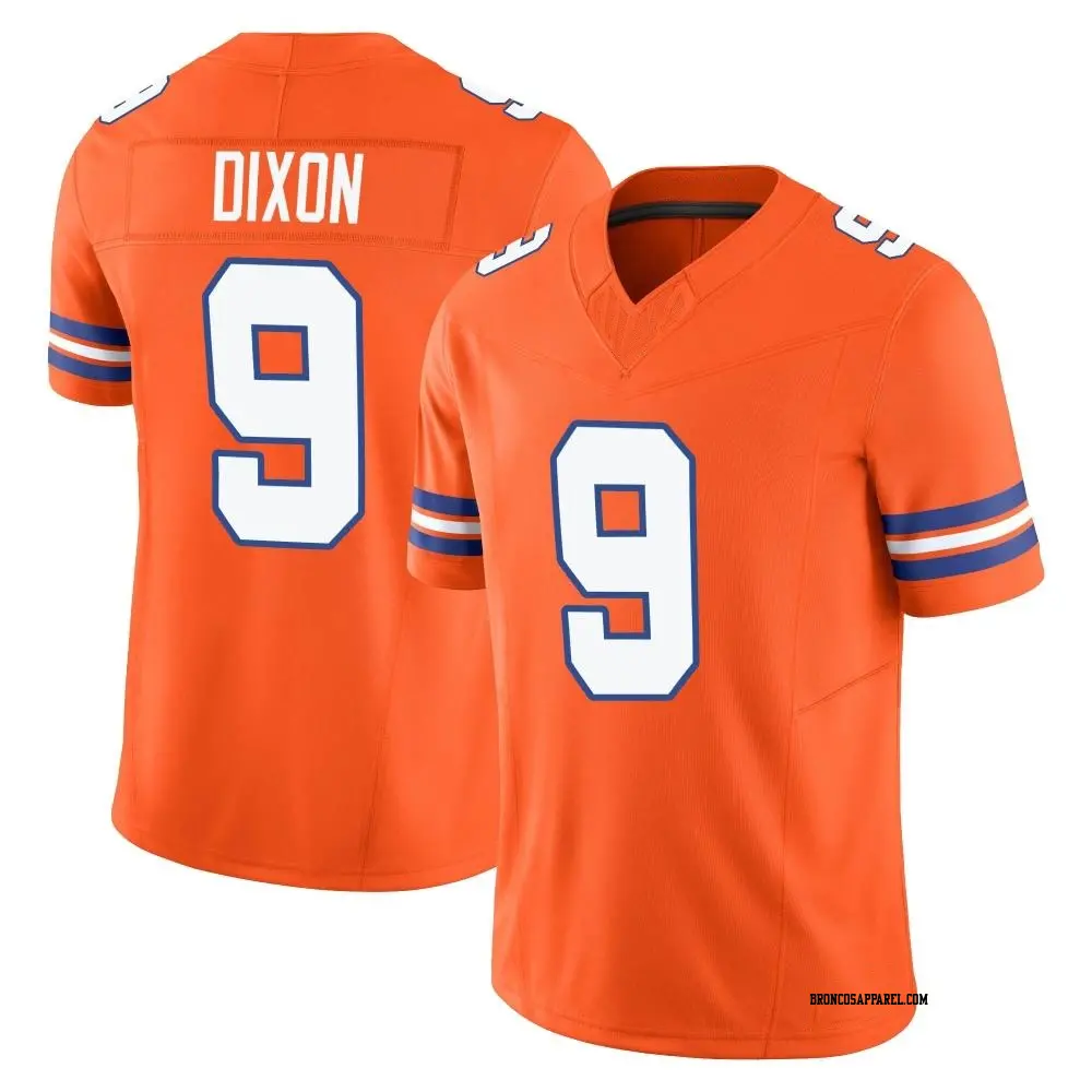 Limited Orange Men's Riley Dixon Denver Broncos Alternate Vapor F.U.S.E. Mile High Collection 1977 Throwback Jersey