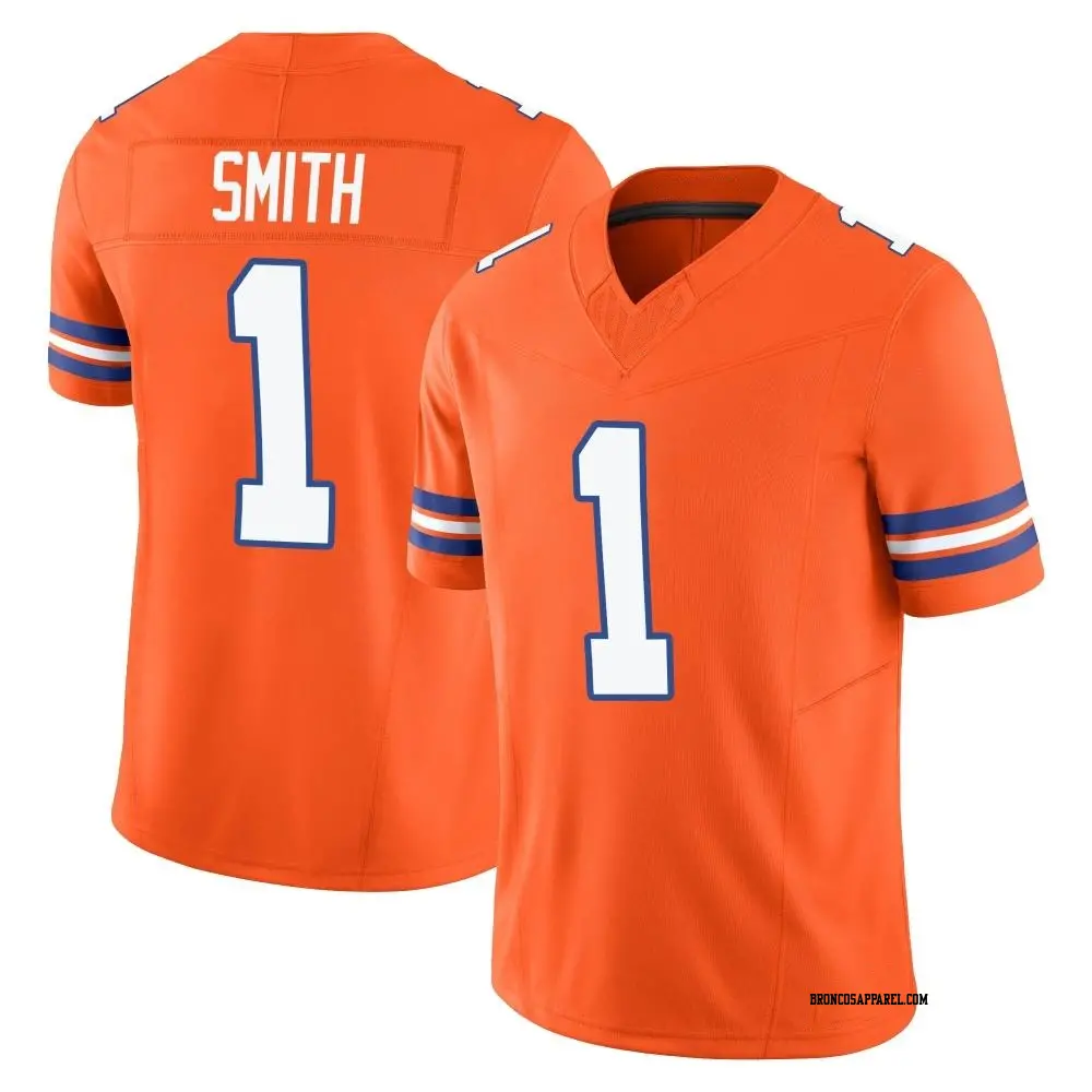 Limited Orange Men's Tremon Smith Denver Broncos Alternate Vapor F.U.S.E. Mile High Collection 1977 Throwback Jersey