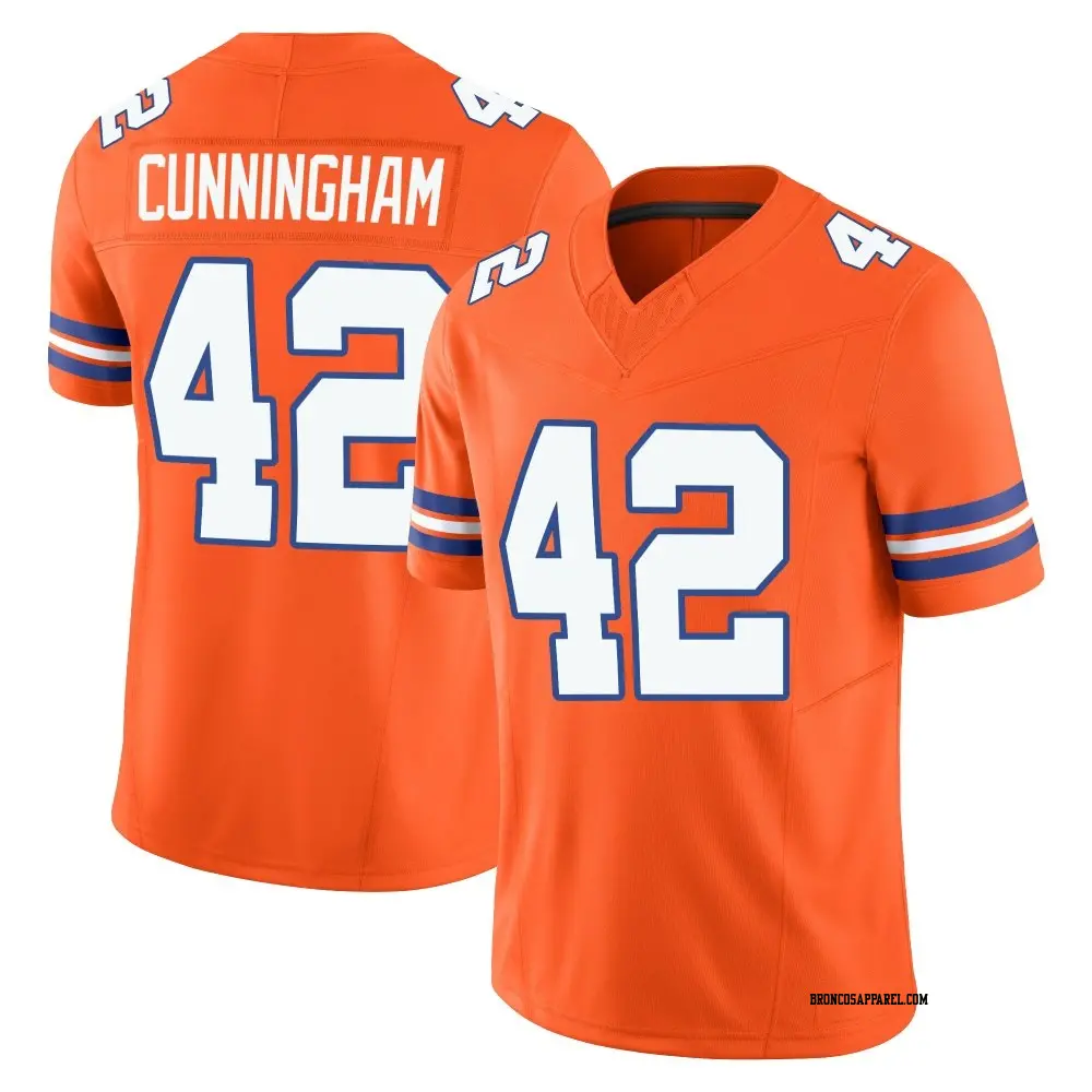 Limited Orange Men's Zach Cunningham Denver Broncos Alternate Vapor F.U.S.E. Mile High Collection 1977 Throwback Jersey