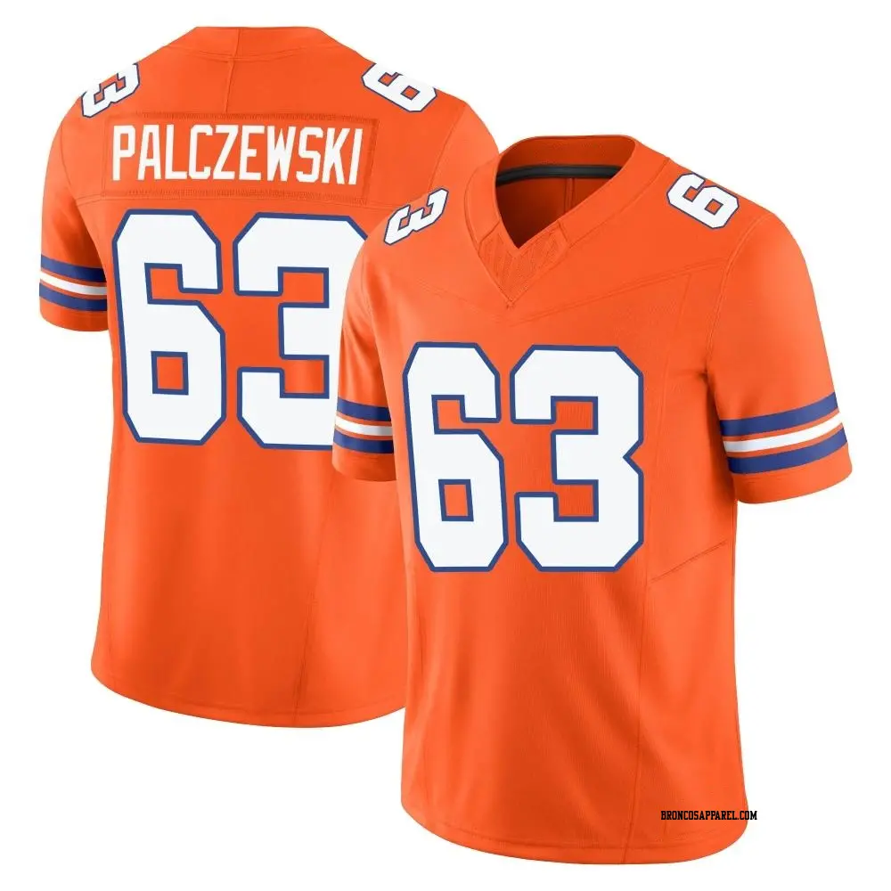 Limited Orange Youth Alex Palczewski Denver Broncos Alternate Vapor F.U.S.E. Mile High Collection 1977 Throwback Jersey