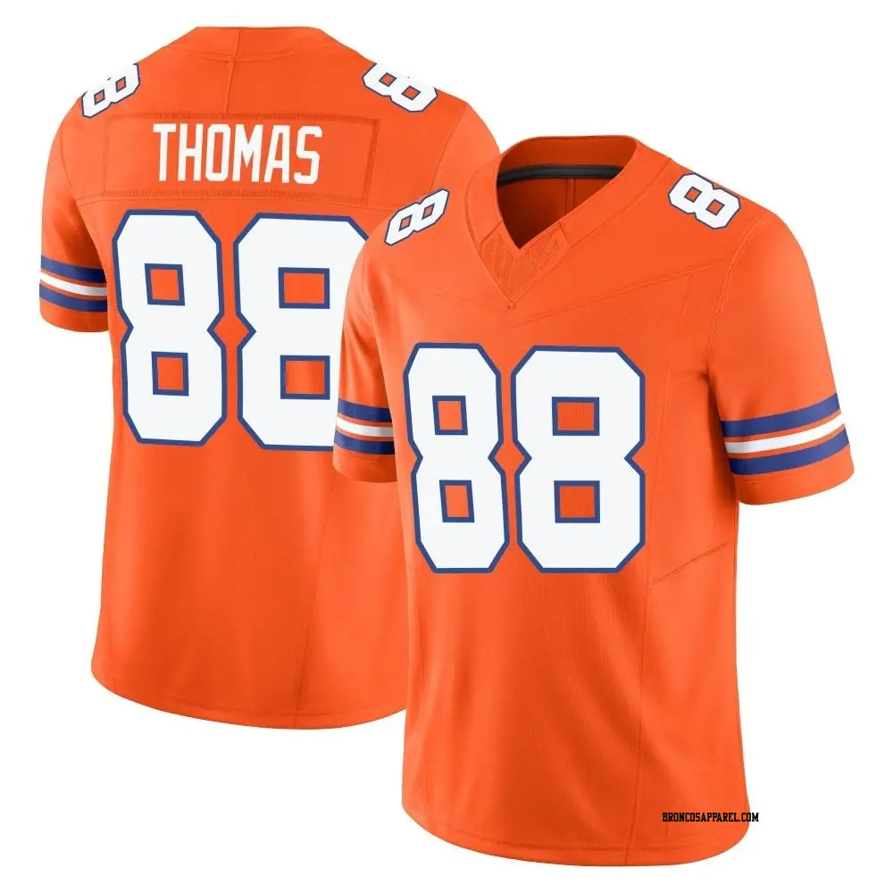 Limited Orange Youth Demaryius Thomas Denver Broncos Alternate Vapor F.U.S.E. Mile High Collection 1977 Throwback Jersey