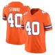 Limited Orange Youth Justin Strnad Denver Broncos Alternate Vapor F.U.S.E. Mile High Collection 1977 Throwback Jersey