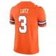 Limited Orange Youth Wil Lutz Denver Broncos Alternate Vapor F.U.S.E. Mile High Collection 1977 Throwback Jersey