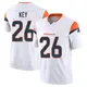 Limited White Men's Devon Key Denver Broncos Vapor F.U.S.E. Jersey