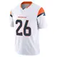 Limited White Men's Devon Key Denver Broncos Vapor F.U.S.E. Jersey