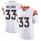 Limited White Men's Javonte Williams Denver Broncos Vapor F.U.S.E. Jersey