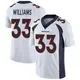 Limited White Men's Javonte Williams Denver Broncos Vapor Untouchable Jersey