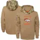 Youth Denver Broncos Khaki 2019 Salute to Service Therma Pullover Hoodie